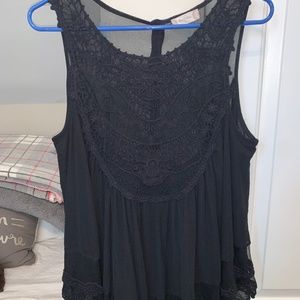 black lace tank top